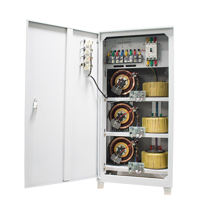 90KVA เครื่องปรับความตึงเครียด 3 ขั้นตอน เครื่องปรับความตึงเครียดอัตโนมัติ ด้วยเทคโนโลยีเครื่องยนต์เซอร์โวสําหรับเครื่องตัดเลเซอร์