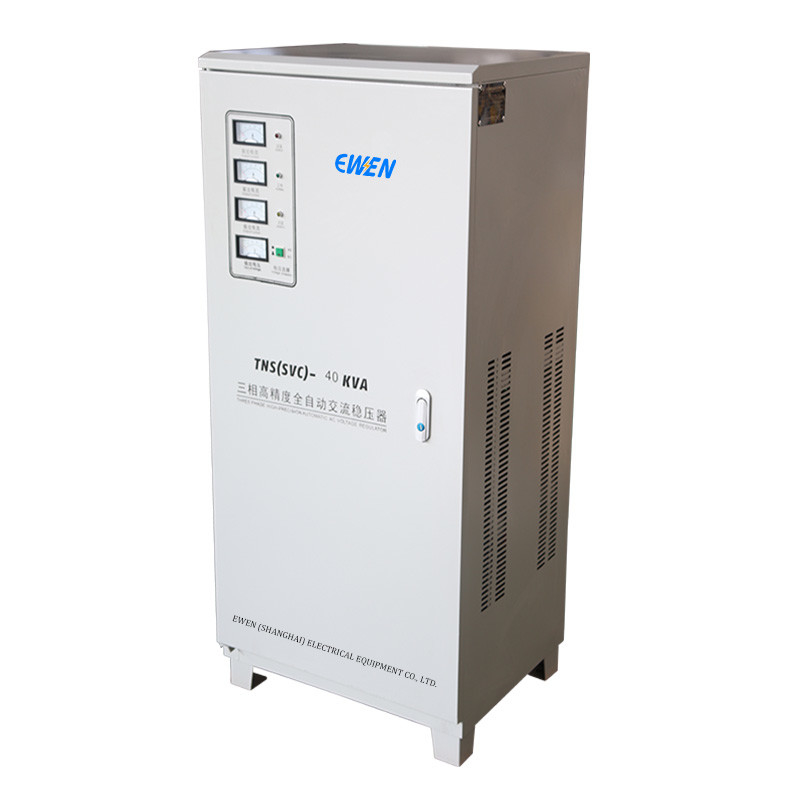 40KVA เครื่องปรับระดับความดันอุตสาหกรรมสามเฟส AC Power Servo เครื่องปรับระดับความดันอัตโนมัติ 380V 400V 415V 480V