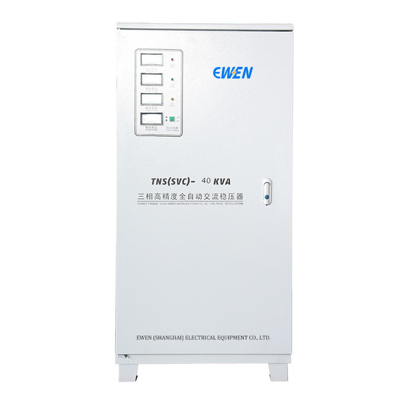 40KVA เครื่องปรับระดับความดันอุตสาหกรรมสามเฟส AC Power Servo เครื่องปรับระดับความดันอัตโนมัติ 380V 400V 415V 480V