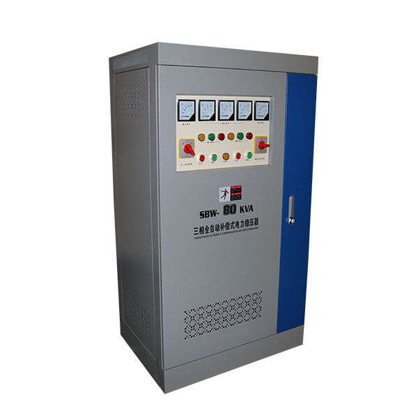 SBW 80KVA AVR Voltage Stabilizer สามเฟส 400V พร้อมช่วงอินพุตกว้าง