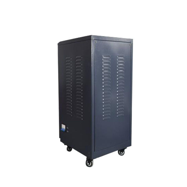 ดำ Encclosure ควบคุมแรงดันไฟฟ้าเฟสเดียว 30KVA ควบคุมแรงดันไฟฟ้า 220v Ac
