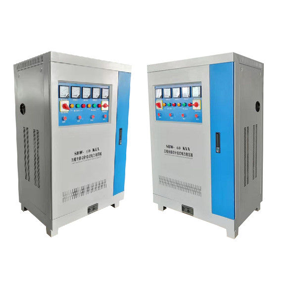 SBW-60KVA สามเฟส AC อุตสาหกรรมควบคุมแรงดันไฟฟ้าอัตโนมัติ / ชดเชย