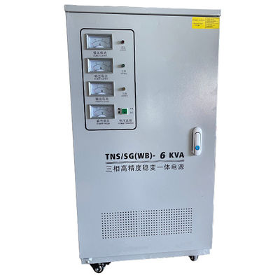 TNS (SG) -6KVA สามเฟส AC คอยล์แหล่งจ่ายไฟอัตโนมัติ Ragulated